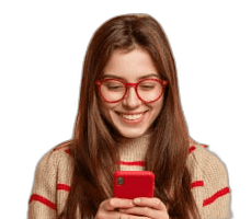 девушка с телефоном